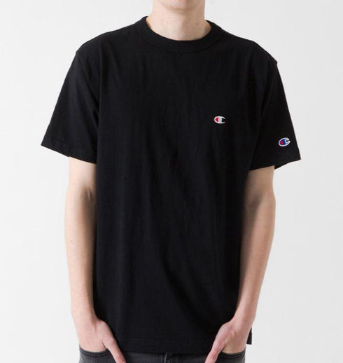 Champion Japan Basic Logo Tee Black (C3-H359)
